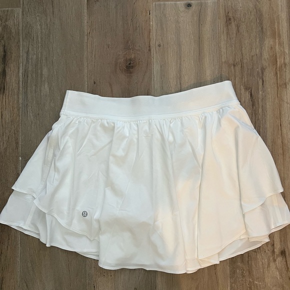 Lululemon Court Rival High Rise Tennis Skirt White Size 10 NWOT - Picture 3 of 6